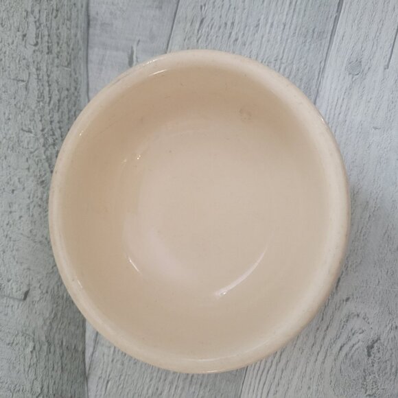 Vintage Jackson Vitrified Heavy Tan Ceramic Bowl 6" Diameter Made In USA - Picture 2 of 4